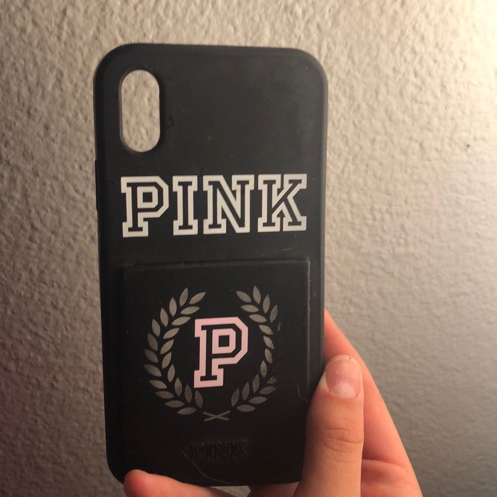 iPhone X pink silicone case